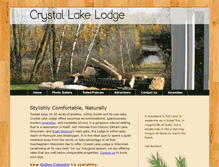 Tablet Screenshot of crystallakelodge.com